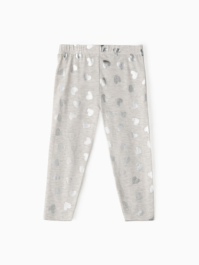 Легинсы для девочки KAFTAN «Сердце», размер 32 (110-116 см), серые