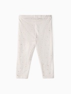 Легинсы для девочки KAFTAN «Сердечки», размер 34 (122-128 см), бежевые  (артикул 10658476)  большой выбор товаров оптом и в розницу по низким ценам с доставкой