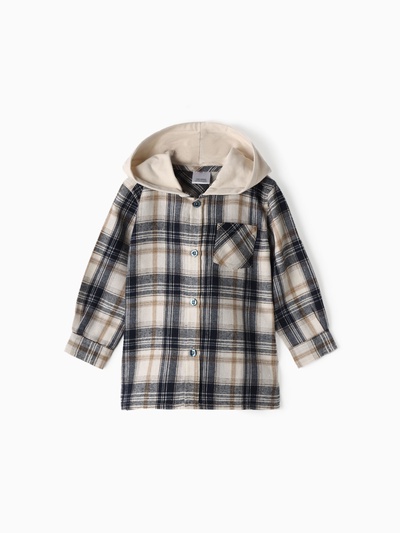 Рубашка детская фланелевая с капюшоном KAFTAN, размер 32 (110-116 см), синяя