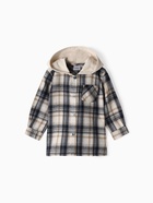 Рубашка детская фланелевая с капюшоном KAFTAN, размер 32 (110-116 см), серо-бежевая - фото 67927458