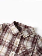 Рубашка фланелевая Крошка Я, рост 86-92 см, коричневая - фото 114425853