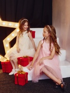 Платье нарядное для девочки MINAKU: PartyDress, молочное, рост 98 см - Фото 4