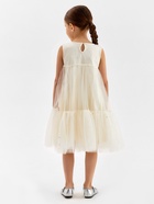 Платье нарядное для девочки MINAKU: PartyDress, молочное, рост 104 см - Фото 8