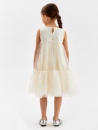 Платье нарядное для девочки MINAKU: PartyDress, молочное, рост 116 см - Фото 7