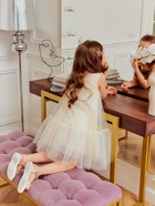 Платье для девочки MINAKU: PartyDress, молочное, рост 128 см 10679005 - фото 14593139