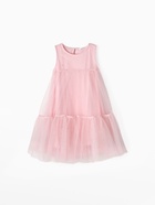 Платье нарядное однотонное для девочки MINAKU: PartyDress, розовое, рост 116 см - Фото 6
