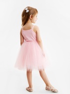Платье нарядное для девочки MINAKU: PartyDress с пышной юбкой, розовое, рост 92-98 см - Фото 6