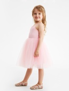 Платье нарядное для девочки MINAKU: PartyDress с пышной юбкой, розовое, рост 98-104 см - Фото 5