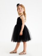 Платье нарядное для девочки MINAKU: PartyDress с пышной юбкой, чёрное, рост 86-92 см 10679027