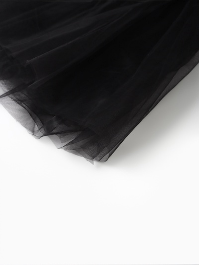 Платье нарядное для девочки MINAKU: PartyDress с пышной юбкой, чёрное, рост 92-98 см
