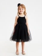Платье нарядное для девочки MINAKU: PartyDress с пышной юбкой, чёрное, рост 104-110 см 10679031