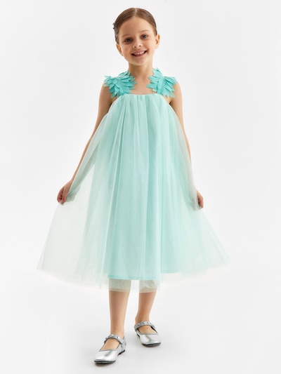 Платье нарядное для девочки MINAKU: PartyDress, цвет мятный, рост 104-110 см