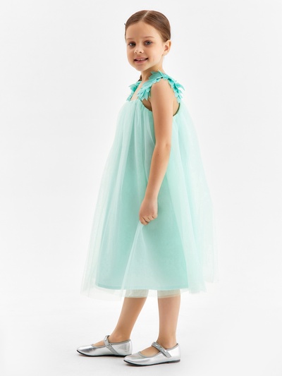 Платье нарядное для девочки MINAKU: PartyDress, цвет мятный, рост 104-110 см