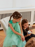 Платье для девочки MINAKU: PartyDress, мятное, рост 146 см - Фото 11