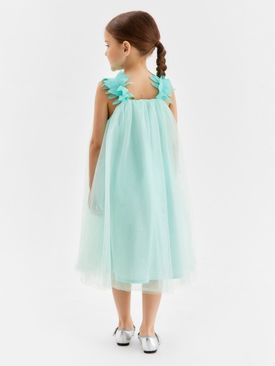 Платье нарядное для девочки MINAKU: PartyDress, цвет мятный, рост 140-146 см