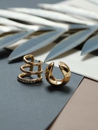 Серьги каффы, набор 2 шт. объёмные, цвет золото - Фото 8