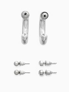 Серьги QF «Классика», набор 3 пары, кольца, цвет серебро - Фото 11