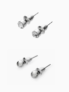 Серьги QF «Классика», набор 3 пары, кольца, цвет серебро - Фото 12