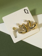 Серьги QF «Сердечки», набор 3 пары, цвет золото - Фото 12