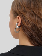 Серьги и кафф QF «Переплетение», набор 8 шт. цвет серебро - Фото 4