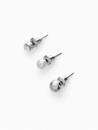 Серьги и кафф QF «Переплетение», набор 8 шт. цвет серебро - Фото 13