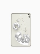 Серьги и кафф QF «Переплетение», набор 8 шт. цвет серебро - Фото 15