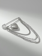 Булавка «Сердце» с цепочками, цвет серебро - Фото 4