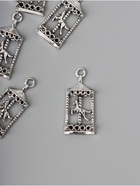 Декор-подвеска для творчества металл «Карусель с лошадкой», серебро, набор 10 шт., 3.3×1.5×0.4 см - Фото 1