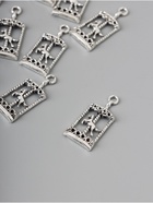 Декор-подвеска для творчества металл «Карусель с лошадкой», серебро, набор 10 шт., 3.3×1.5×0.4 см - Фото 2