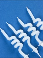 Свечи для торта «Неоновые спирали», 4 шт., светящиеся голубые, 8 см - фото 114213562