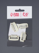 Зажимы для наращивания волос, набор - 4 шт, 3,2 (±1) см, бежевые - фото 808647826