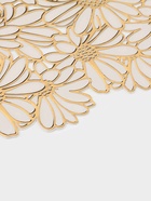 Салфетка сервировочная на стол Доляна, 45?30 см, бело-золотая (комплект 2 шт) - фото 59398466