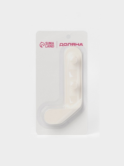 Крючок самоклеящийся Доляна Blisst, 18×3.5×9 см