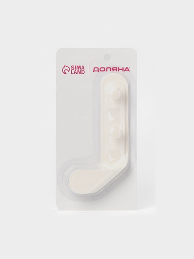 Крючок самоклеящийся Доляна Blisst, 18×3.5×9 см