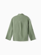 Рубашка из муслина для девочек KAFTAN, рост 152 см, зелёная 9939388 - фото 14331900