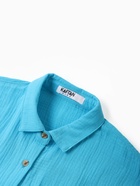 Рубашка из муслина для девочек KAFTAN, рост 158 см, голубая 9939419 - фото 14331931