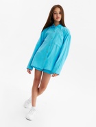 Рубашка из муслина для девочек KAFTAN, рост 164 см, голубая - Фото 5