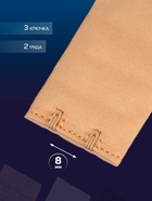 Застёжка-удлинитель для бюстгальтера TEIRA, 3 ряда 2 крючка, 3.2×5 см, набор 3 шт. - Фото 2