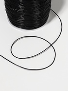 Нить для плетения, эластичная, 100±1 м, d=0.8 мм, чёрная - Фото 5