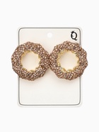 Серьги со стразами QF «Блеск» кольцо, цвет золото 10826481