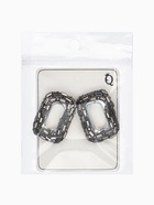 Серьги со стразами QF «Блеск», мягкий прямоугольник, серые в серебре  (артикул 10826484)  большой выбор товаров оптом и в розницу по низким ценам с доставкой