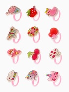 Кольцо детское Выбражулька «Зверюшки», форма МИКС, безразмерное, цвет МИКС (комплект 36 шт) - фото 33360625