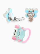 Набор детский «Выбражулька» 2 предмета: клипсы, кольцо, краб, голубо-розовый - Фото 2