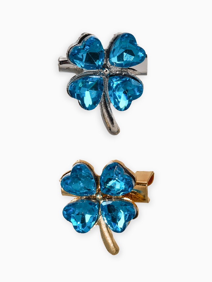 Брошь «Клевер», сапфировый, МИКС, (неделимая фасовка 12 шт. цена за шт.)