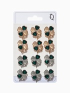 Брошь «Клевер» кошачий глаз, МИКС (комплект 12 шт) - фото 48777388