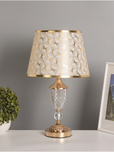 Лампа настольная «Премьер» 1×40 Вт Е27 + ночник 3 Вт золото 27.5×27.5×46 см