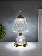 Лампа настольная RISALUX «Элизабет», LED, 10 Вт, ночник 3 Вт, золото, 14×14×33 см - Фото 2