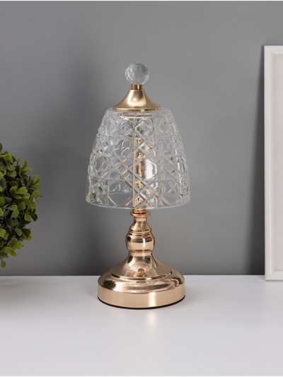 Светильник настольный RISALUX «Элли», интерьерный, LED, 10 Вт, золото, 13.5×13.5×31 см