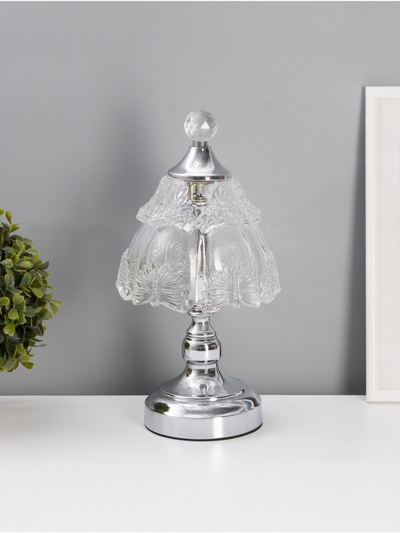 Светильник настольный RISALUX «Бабочки», интерьерный, LED, 10 Вт, хром, 15.5×15.5×33 см