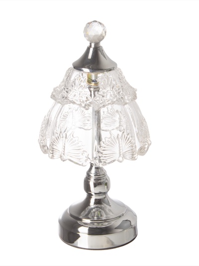 Светильник настольный RISALUX «Бабочки», интерьерный, LED, 10 Вт, хром, 15.5×15.5×33 см